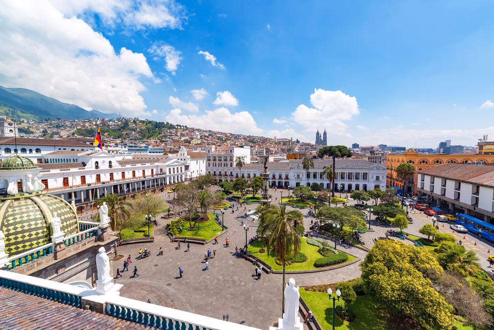 Overview city of Quito Ecuador