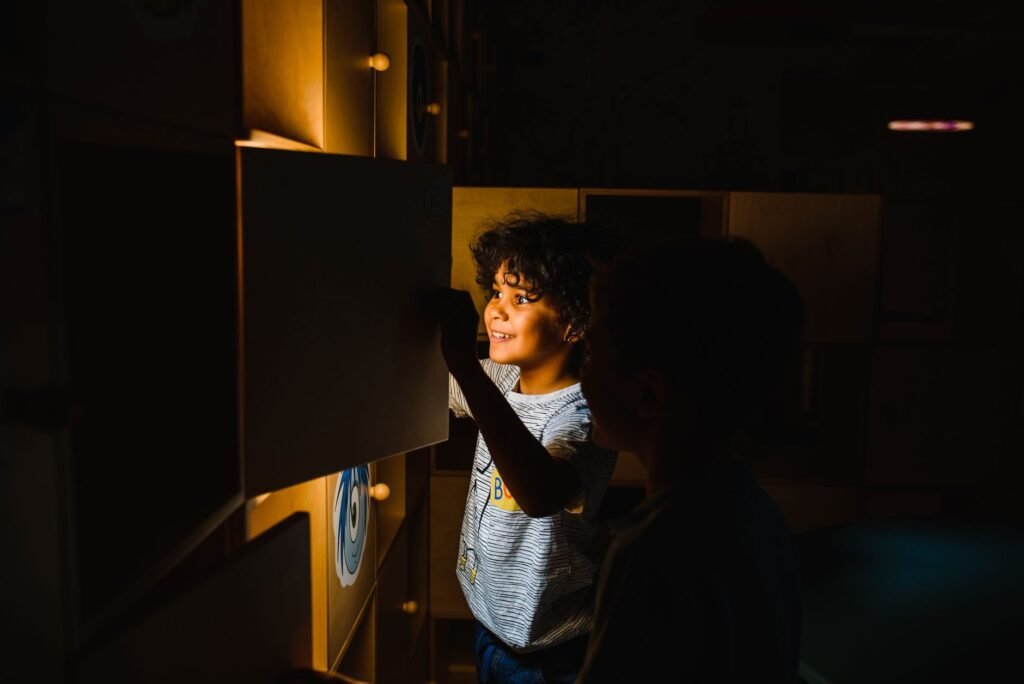 A bright exhibit at the Savannah Children’s Museum encourages kids to explore and learn through play