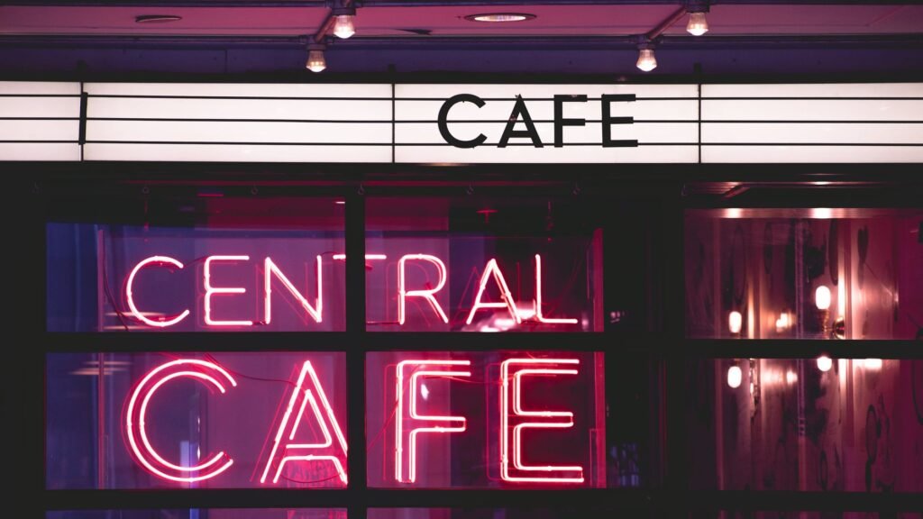 A bustling downtown café where you can enjoy a locally roasted coffee