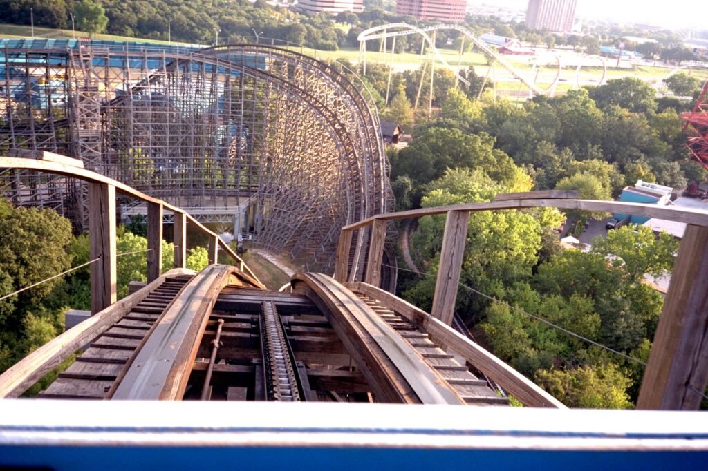 A coaster at Six Flags Great America in Gurnee