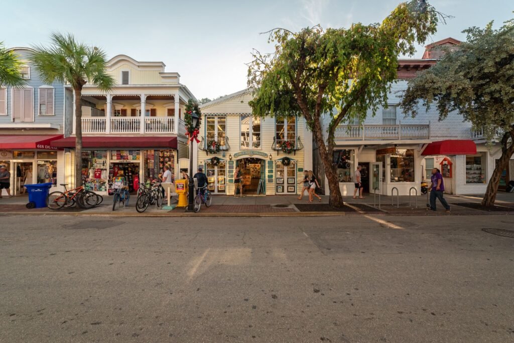 A colorful street in Key West's historic district, perfect for wandering and photo‑ops