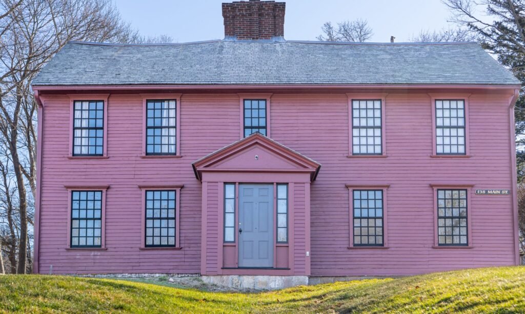 A row of well‑preserved colonial homes along Salem’s historic district