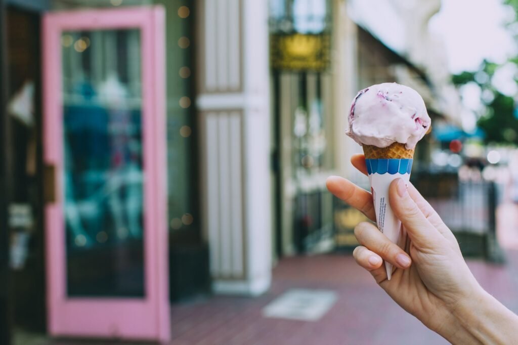 A scoop of local ice cream brightens any afternoon adventure