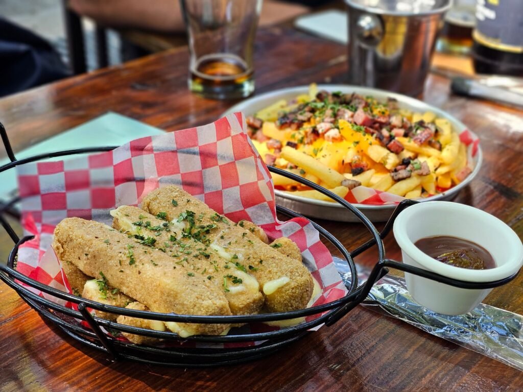 A steaming plate of classic Montreal poutine