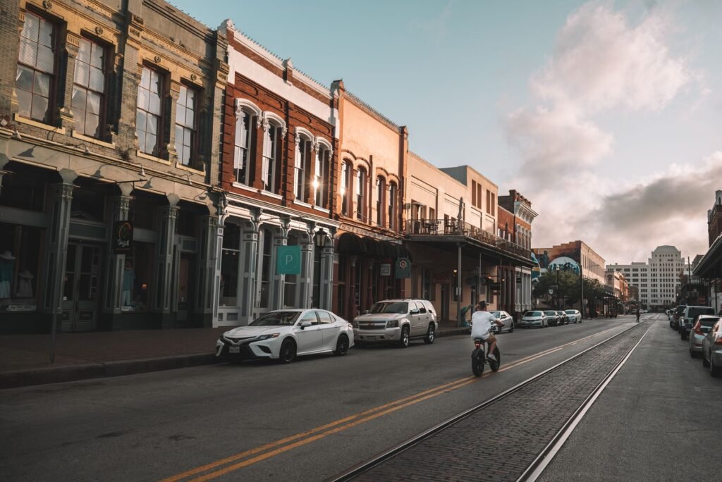 A stroll through Galveston’s historic downtown showcases charming architecture and vibrant street life