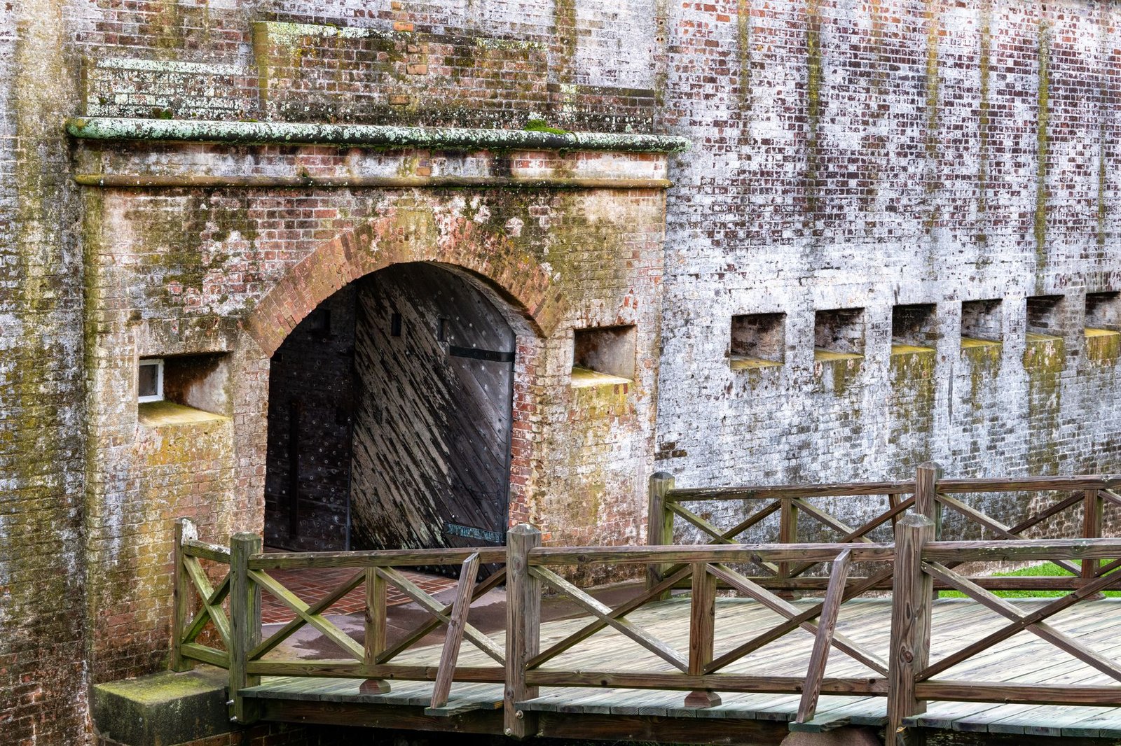 Entrance view of Fort Macon in Atlantic Beach