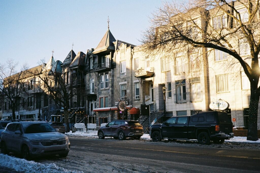 Historic streets of Old Montreal at sunrise