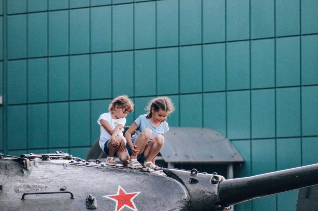 Kids exploring interactive exhibits at a downtown museum