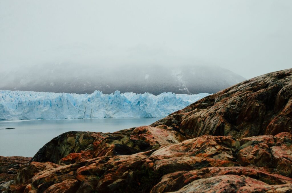 Massive ice wall of Perito Moreno Glacier in Los Glaciares National Park