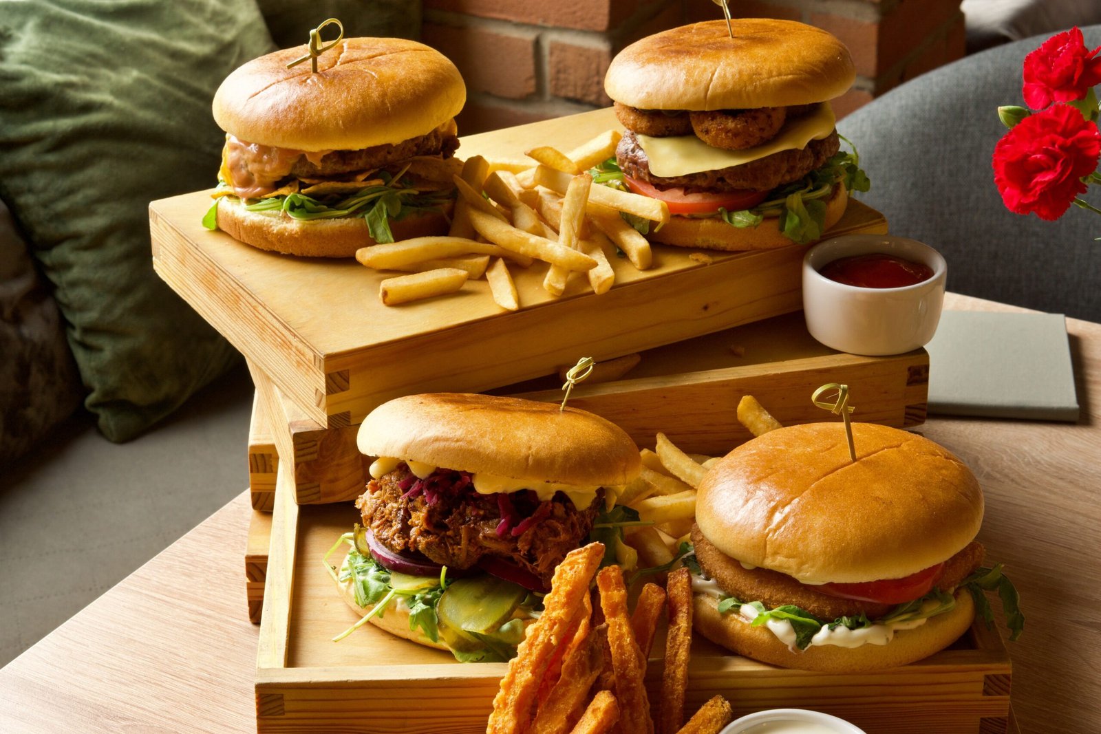 Indulge in mouthwatering burgers at The Rail – A Café Journey.