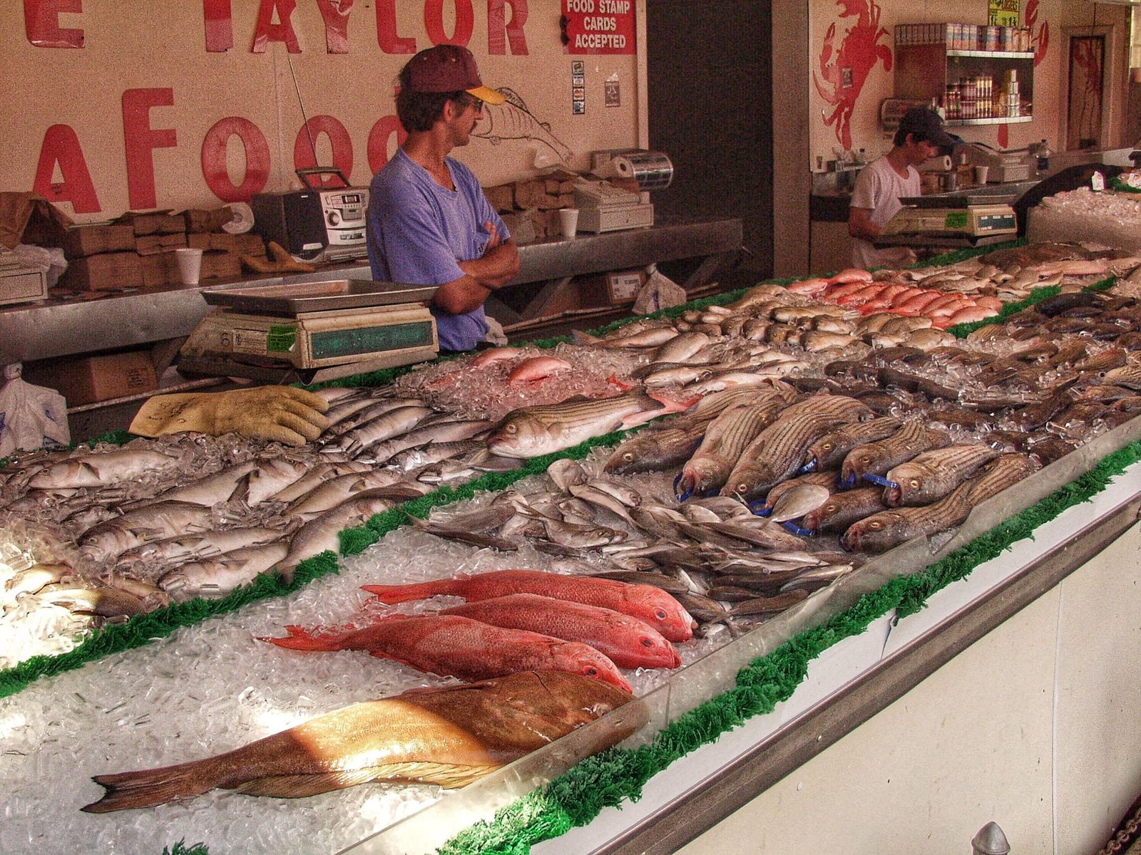 Dine on fresh seafood at **The Fish Market**, located in the Strip District.
