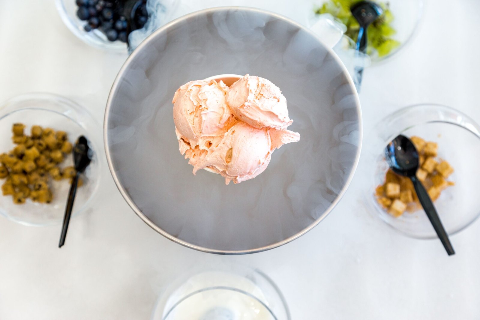 Satisfy your sweet tooth at Subzero Nitrogen Ice Cream, where you can customize your ice cream with various flavors and toppings. Satisfy your sweet tooth at Subzero Nitrogen Ice Cream, where you can customize your ice cream with various flavors and toppings.