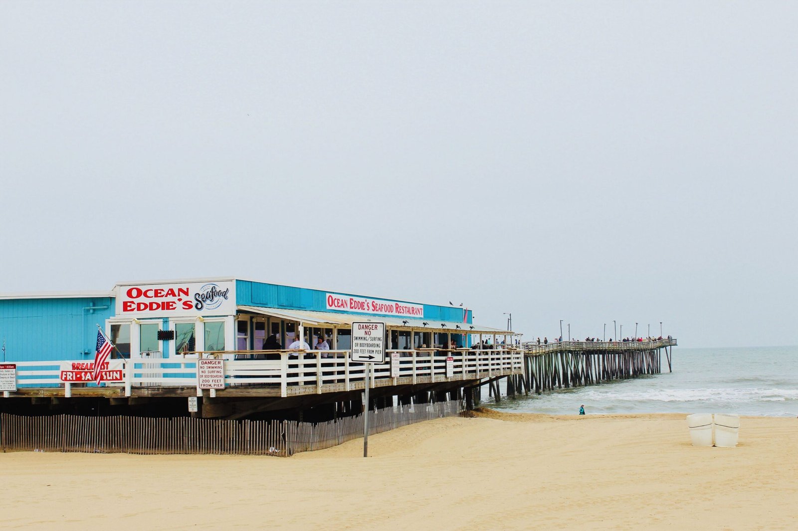 Dine at The Office on the Beach for fresh seafood with an ocean view.
