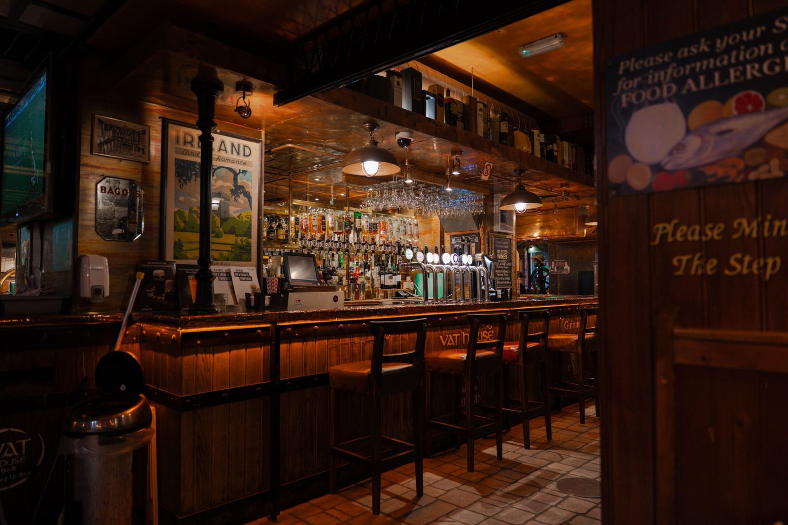 Unwind at **The Snug**, a delightful Irish pub with a warm atmosphere.