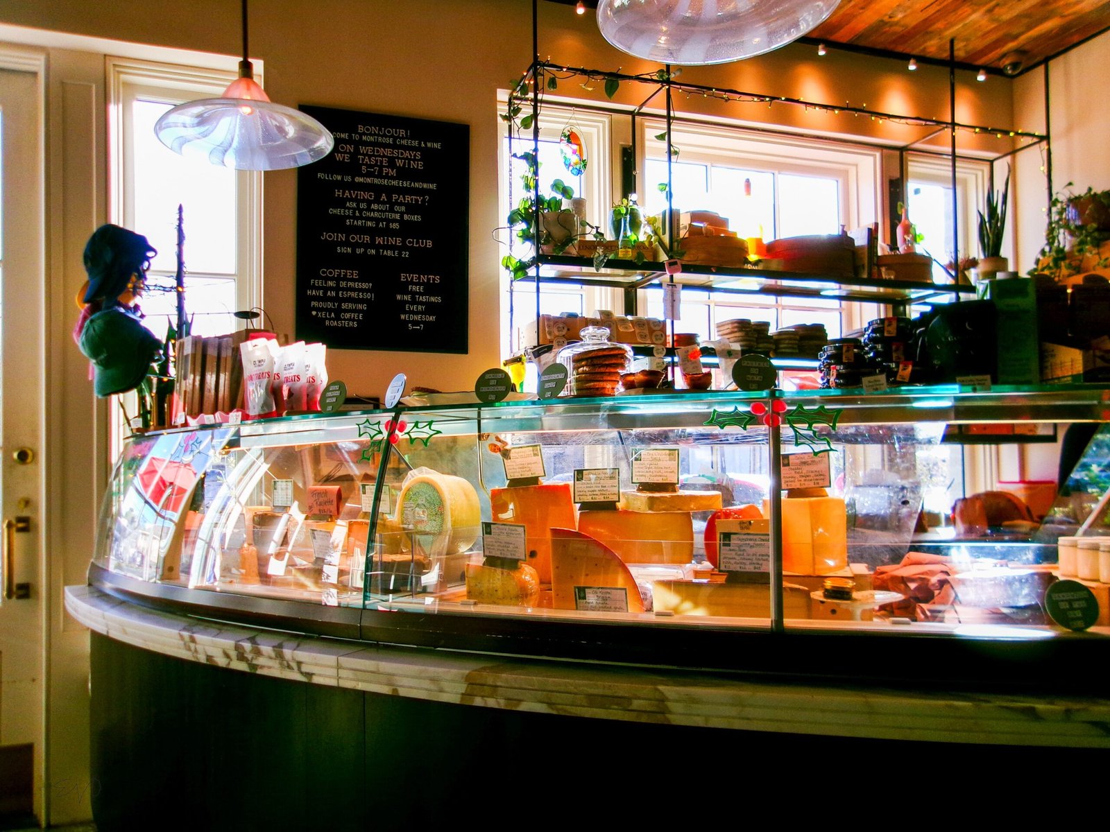 Delight in artisanal cheeses and wines at The Artisan Cheese Exchange in Egg Harbor.