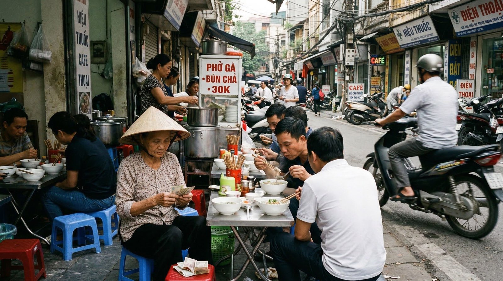 Savor the famous pho at Pho Gia Truyen Bat Dan in the Old Quarter.