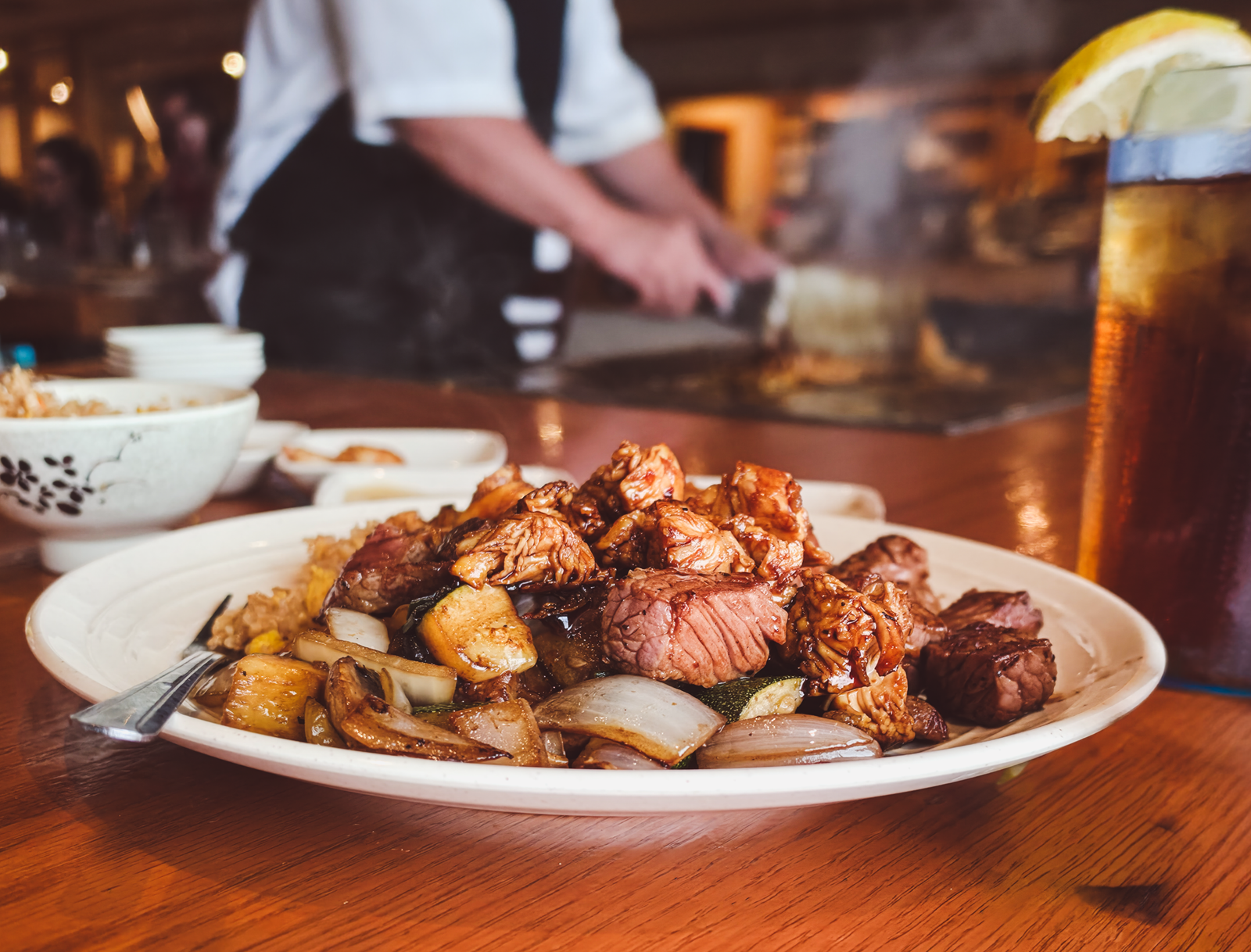 Experience the teppanyaki grill at Benihana in San Francisco for an interactive dining experience.