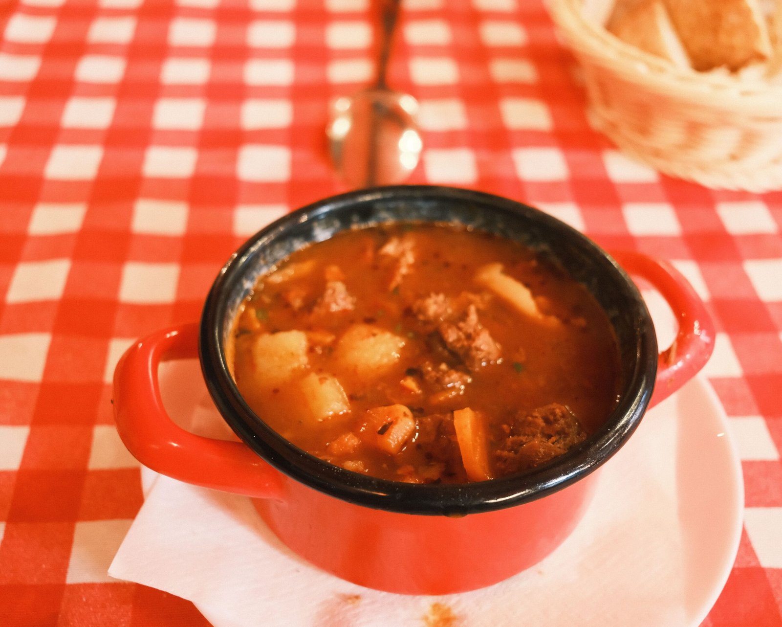 Dine on traditional Hungarian goulash at **Central Market Hall**. Dine on traditional Hungarian goulash at **Central Market Hall**.