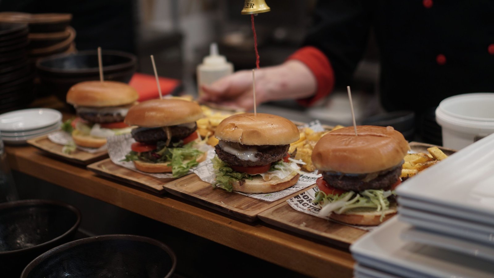 Indulge in gourmet burgers at **BurgerFi**. Indulge in gourmet burgers at **BurgerFi**.