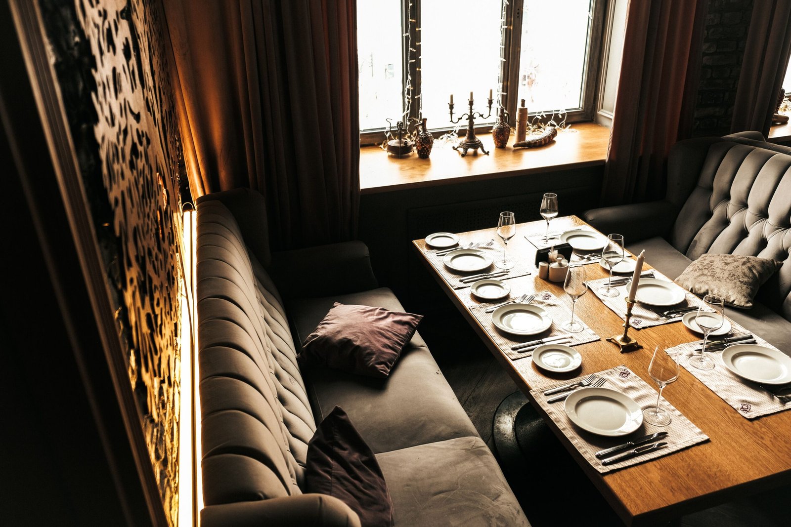 Dine at The Warehouse, known for its upscale American cuisine and historic ambiance.