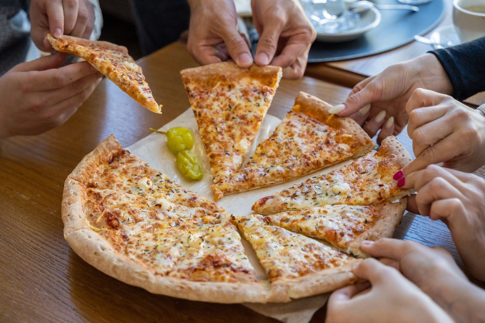 Enjoy a casual lunch at **Pizza King** for cheesy slices.