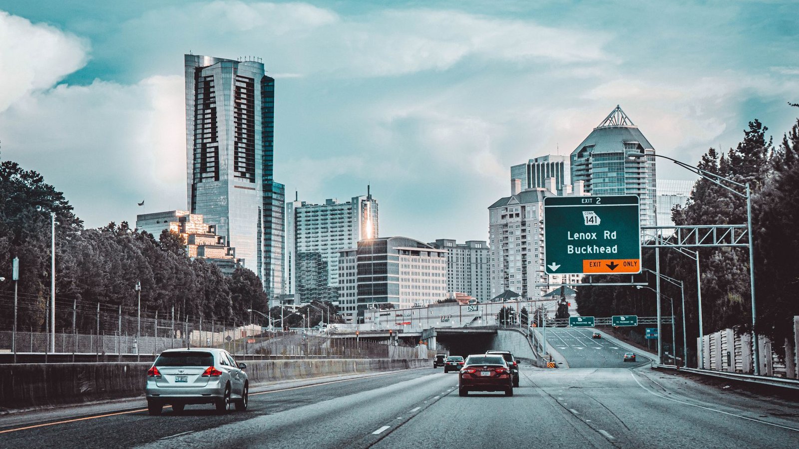 Scenic view of Buckhead skyline in Atlanta, Georgia