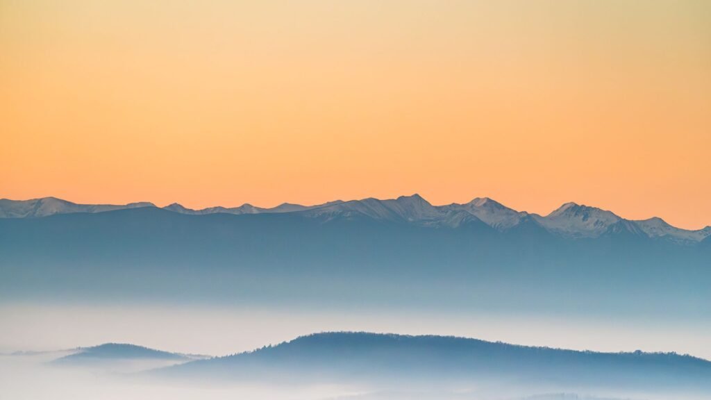 Sunrise over the Blue Ridge Mountains near Burnsville