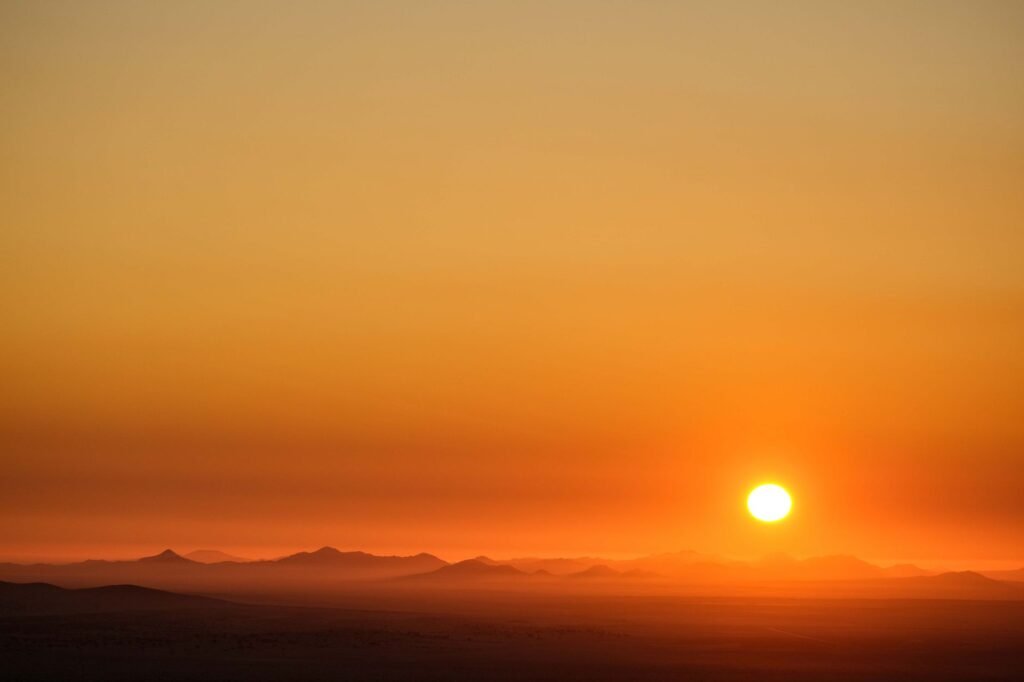 Sunrise over the desert landscape surrounding Quartzsite