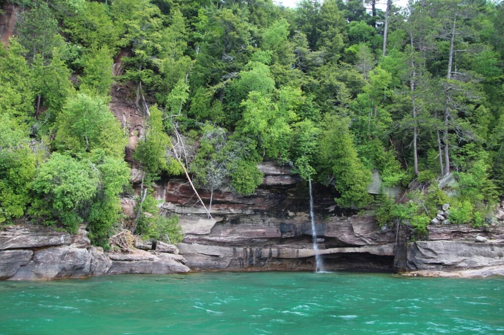 The dramatic cliffs of Pictured Rocks National Lakeshore