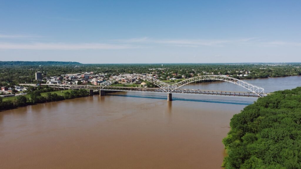 The tranquil Cumberland River winding through Somerset